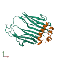 PDB entry 6ff3 coloured by chain, front view.