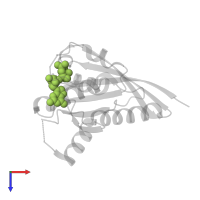 GUANOSINE-5'-TRIPHOSPHATE in PDB entry 6ff8, assembly 1, top view.