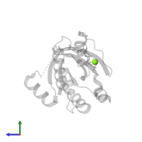 MAGNESIUM ION in PDB entry 6ff8, assembly 1, side view.