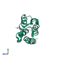 Bromodomain adjacent to zinc finger domain protein 2A in PDB entry 6fgf, assembly 1, side view.