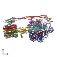 PDB entry 6fki coloured by chain, front view.