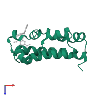 CREB-binding protein in PDB entry 6frf, assembly 1, top view.