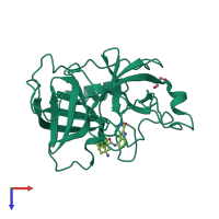 PDB entry 6fty coloured by chain, top view.