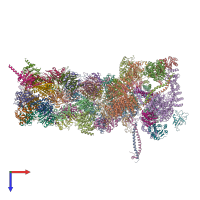 PDB entry 6fvt coloured by chain, top view.
