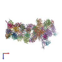 PDB entry 6fvv coloured by chain, top view.