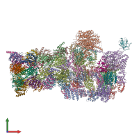 PDB entry 6fvx coloured by chain, front view.