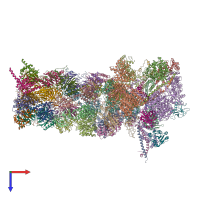 PDB entry 6fvx coloured by chain, top view.
