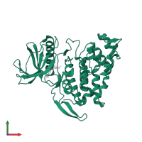 Dual specificity protein kinase CLK2 in PDB entry 6fyk, assembly 1, front view.