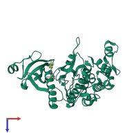 PDB entry 6fyr coloured by chain, top view.