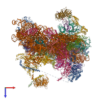 PDB entry 6fyy coloured by chain, top view.