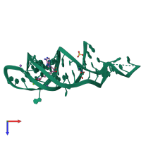 PDB entry 6fz0 coloured by chain, top view.