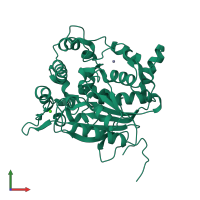 PDB entry 6fz8 coloured by chain, front view.