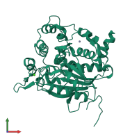 PDB entry 6fzc coloured by chain, front view.