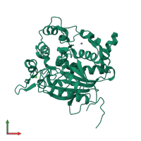 PDB entry 6fzd coloured by chain, front view.