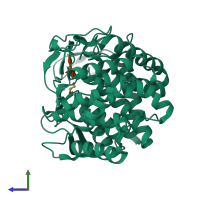 PDB entry 6g09 coloured by chain, side view.