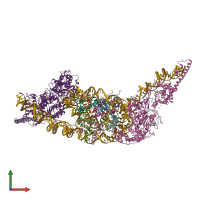 PDB entry 6g0l coloured by chain, front view.