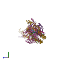 PDB entry 6g0l coloured by chain, side view.