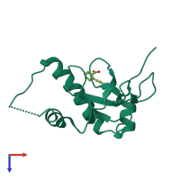 PDB entry 6g24 coloured by chain, top view.
