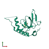 PDB 6g25 coloured by chain and viewed from the front.