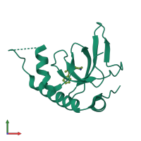 PDB entry 6g27 coloured by chain, front view.