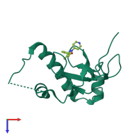 PDB entry 6g27 coloured by chain, top view.