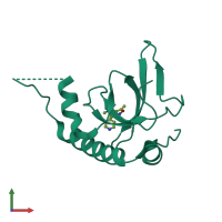 PDB entry 6g2c coloured by chain, front view.