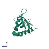 PDB entry 6g2c coloured by chain, side view.