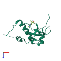 PDB entry 6g2c coloured by chain, top view.