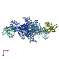 PDB entry 6g2d coloured by chain, top view.