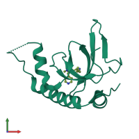 PDB entry 6g2e coloured by chain, front view.