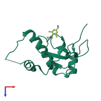 PDB entry 6g2e coloured by chain, top view.
