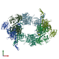 PDB entry 6g2h coloured by chain, front view.