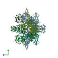 PDB entry 6g2h coloured by chain, side view.