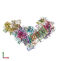 PDB entry 6g2j coloured by chain, front view.