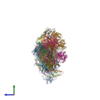 PDB entry 6g2j coloured by chain, side view.