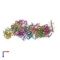 PDB entry 6g2j coloured by chain, top view.