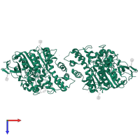 Acetylcholinesterase in PDB entry 6g4o, assembly 1, top view.