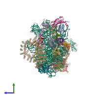 PDB entry 6g4w coloured by chain, side view.