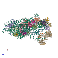 PDB entry 6g4w coloured by chain, top view.