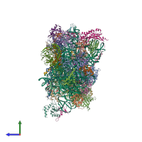 PDB entry 6g51 coloured by chain, side view.