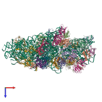PDB entry 6g53 coloured by chain, top view.