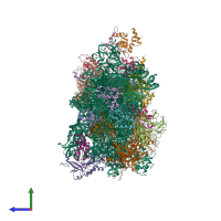 PDB entry 6g5i coloured by chain, side view.