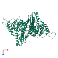 Tyrosine-protein phosphatase CDC14 in PDB entry 6g86, assembly 1, top view.