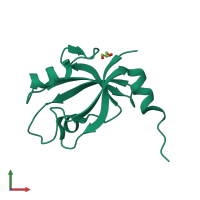 PDB entry 6g8t coloured by chain, front view.