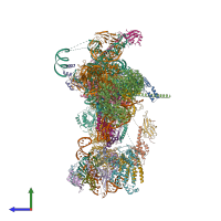 PDB entry 6g90 coloured by chain, side view.