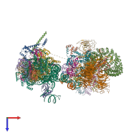 PDB entry 6g90 coloured by chain, top view.