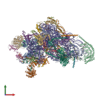 PDB entry 6gaz coloured by chain, front view.