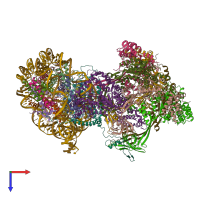 PDB entry 6gej coloured by chain, top view.