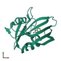PDB entry 6glu coloured by chain, front view.