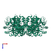 2-Hydroxyacid oxidase 1 in PDB entry 6gmc, assembly 1, top view.